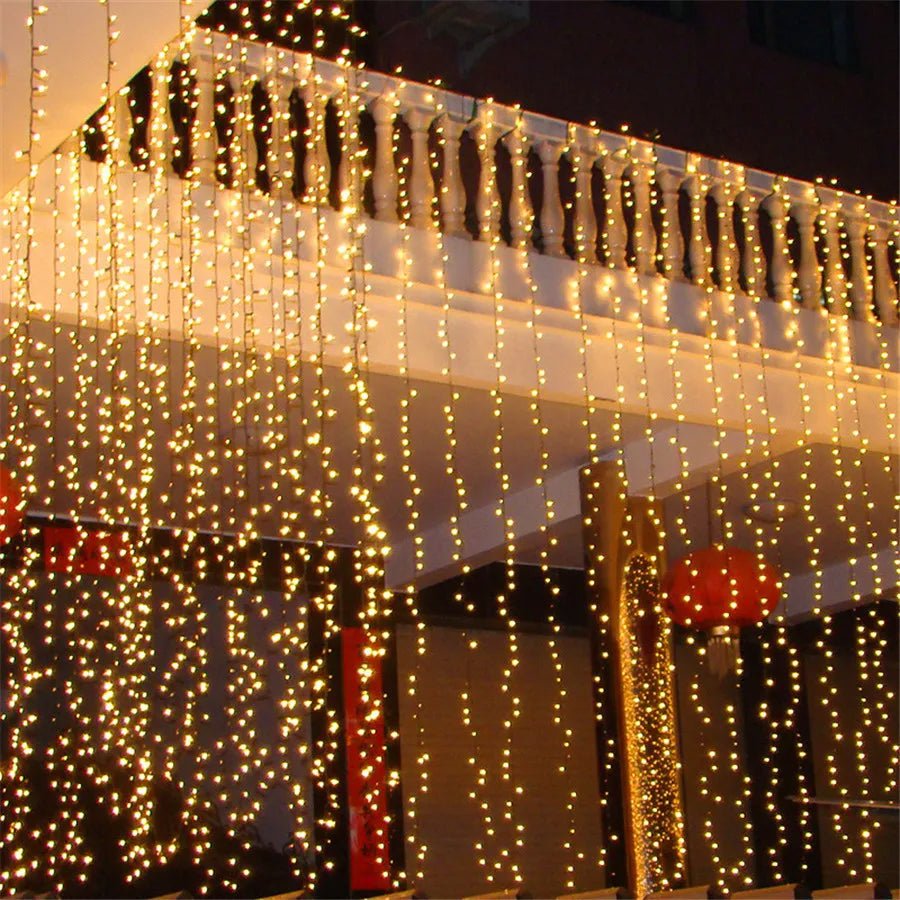 Christmas Curtain Lights with 8 Modes and Remote Control