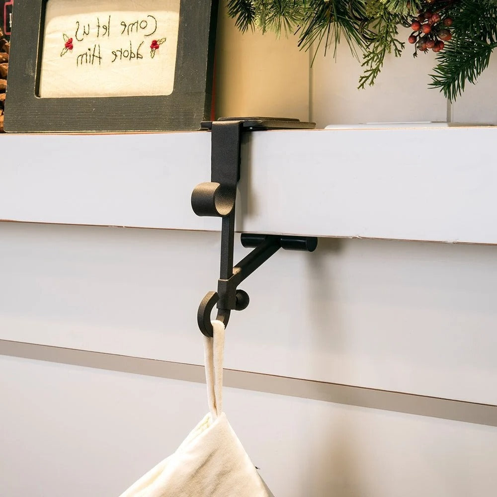 Christmas Fireplace Stocking and Garland Holders, Set of 3 Adjustable for Mantels 1.3–21.6 cm, Holds up to 9 kg, No Drilling