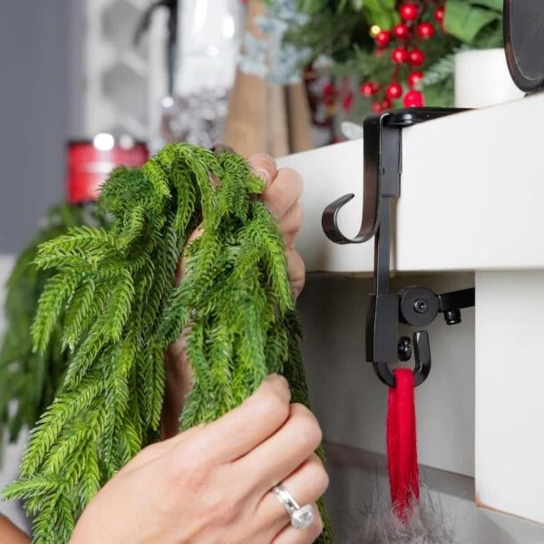 Christmas Fireplace Stocking and Garland Holders, Set of 3 Adjustable for Mantels 1.3–21.6 cm, Holds up to 9 kg, No Drilling