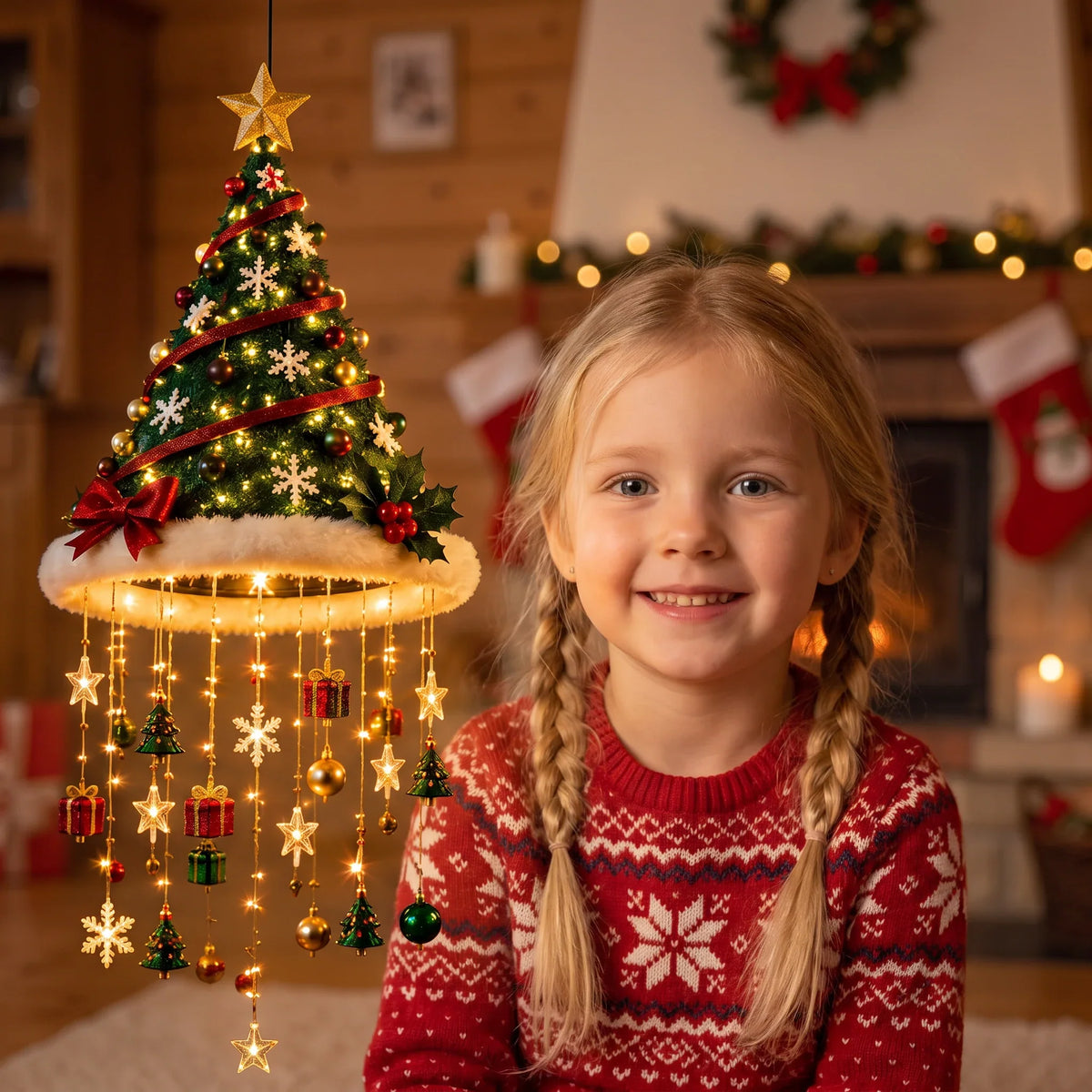 Christmas Hat with LED Lights for Festive Moments