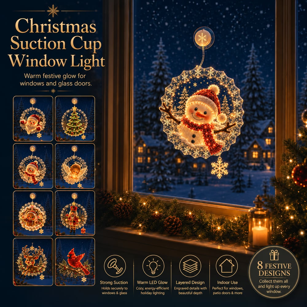 Christmas Holiday 2D Acrylic Window Light Decoration