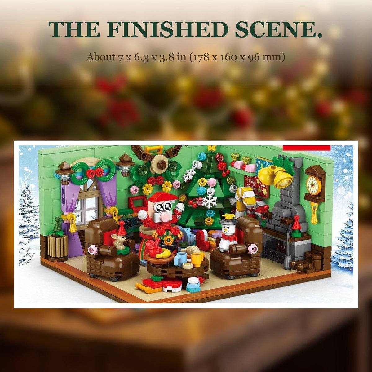 Christmas Living Room Brick Advent Calendar, 669 Pieces in 24 Boxes