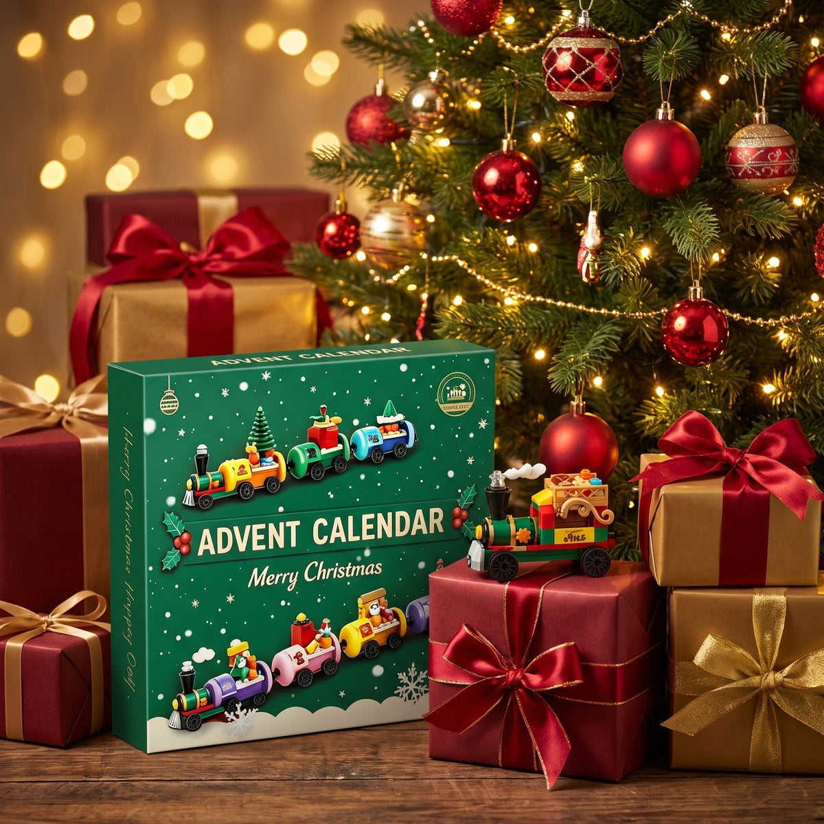 Christmas Train Brick Advent Calendar, 904 Pieces