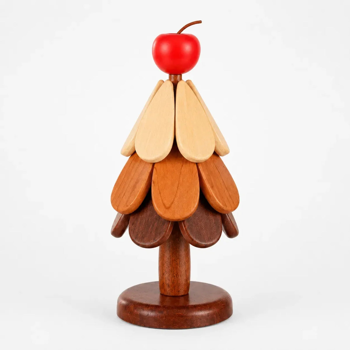 Christmas Tree Wooden Trivet with Detachable Elements