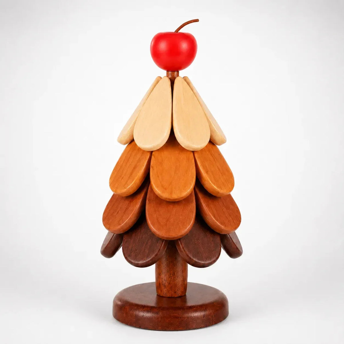 Christmas Tree Wooden Trivet with Detachable Elements