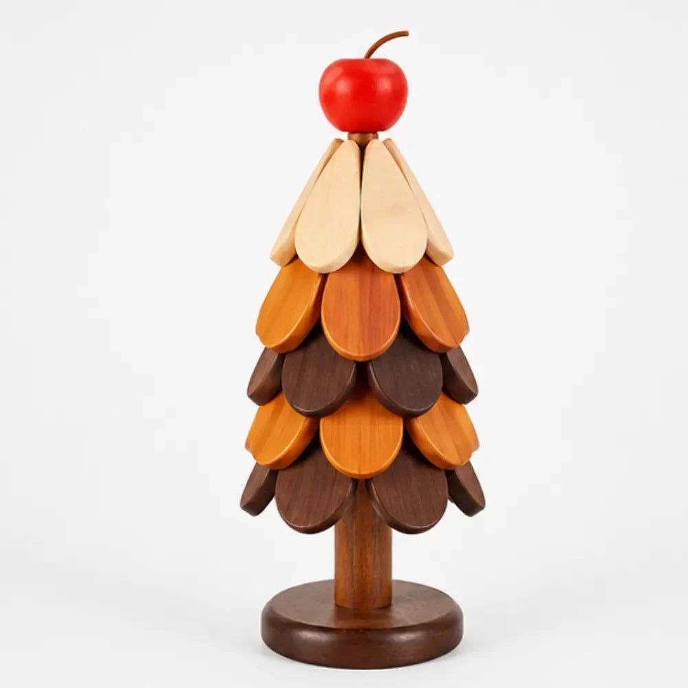 Christmas Tree Wooden Trivet with Detachable Elements