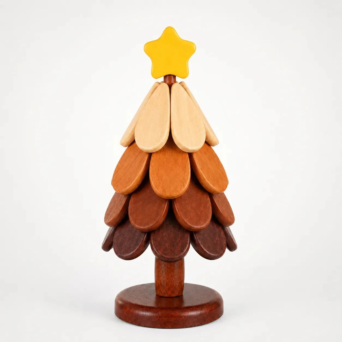 Christmas Tree Wooden Trivet with Detachable Elements