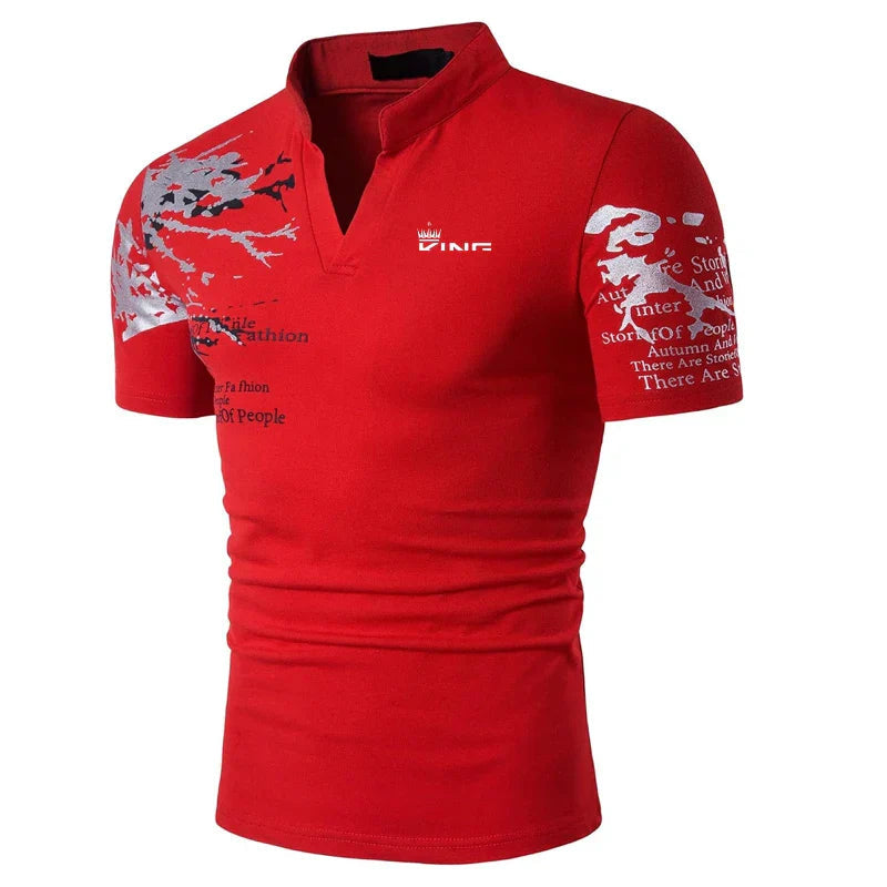Image of Christopher | Men's V-Neck Slim Fit Polo Shirt