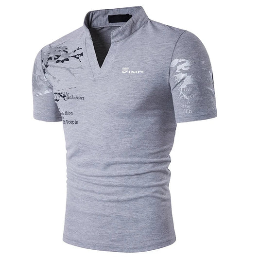 Image of Christopher | Men's V-Neck Slim Fit Polo Shirt