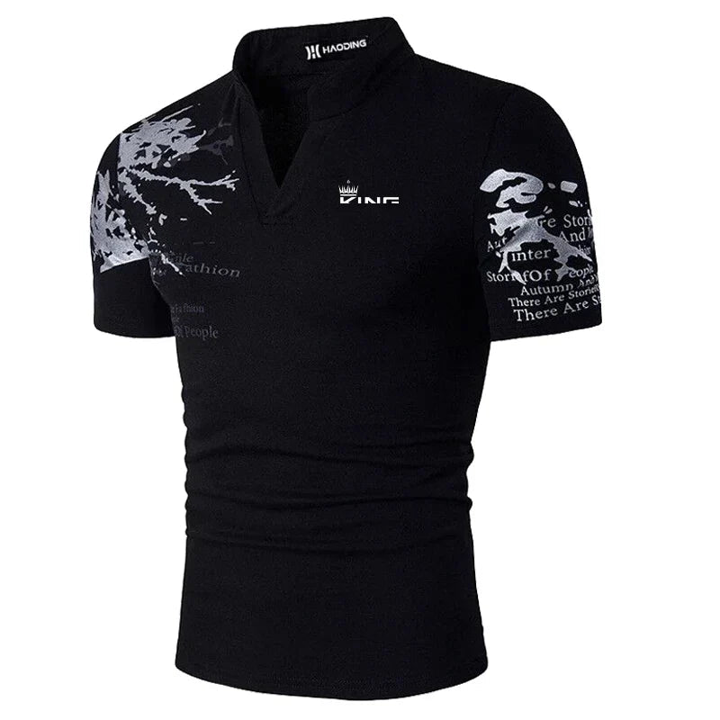Image of Christopher | Men's V-Neck Slim Fit Polo Shirt
