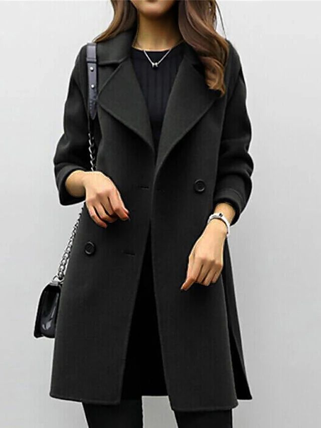 Image of Christy | Women's Double Breasted Mid-Length Coat