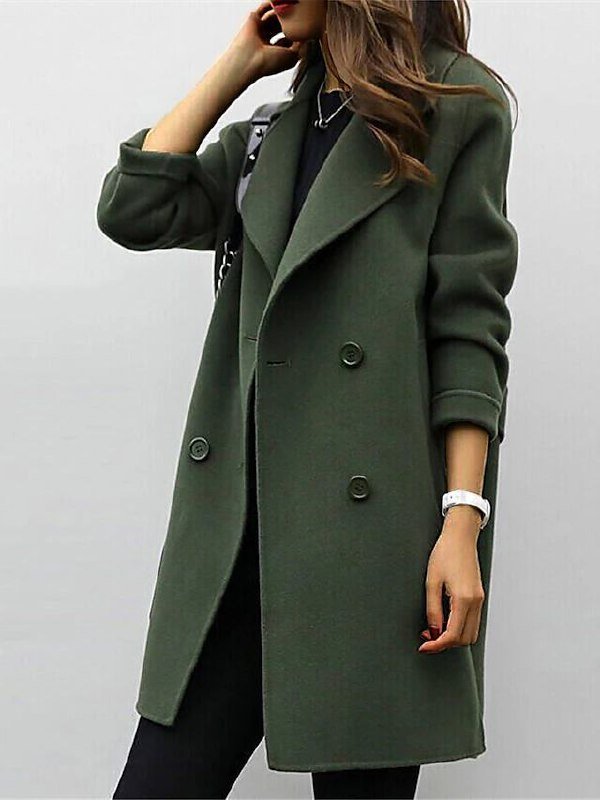 Image of Christy | Women's Double Breasted Mid-Length Coat