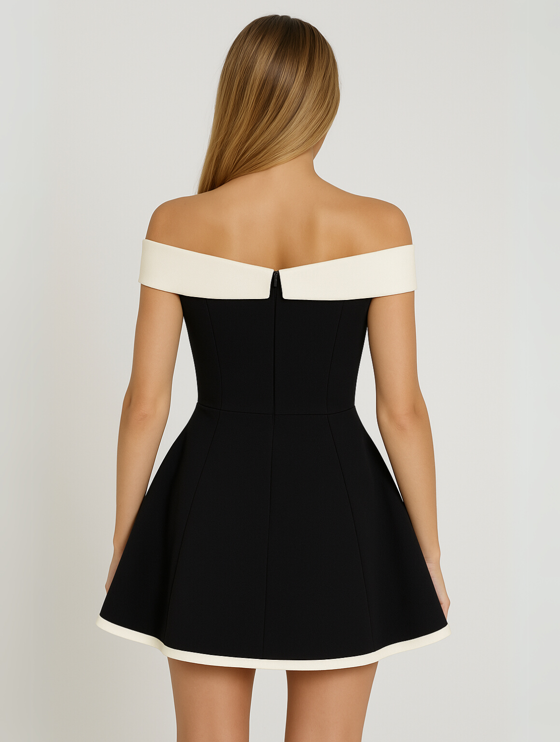 Image of Cindy | Women's Off-Shoulder A-Line Mini Dress