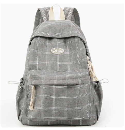 Classic Plaid School Backpack