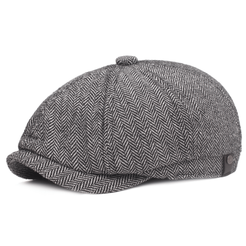 Classic Unisex Checked Newsboy Cap