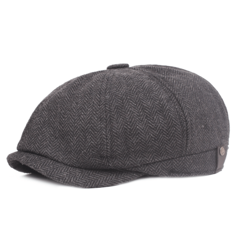 Classic Unisex Checked Newsboy Cap