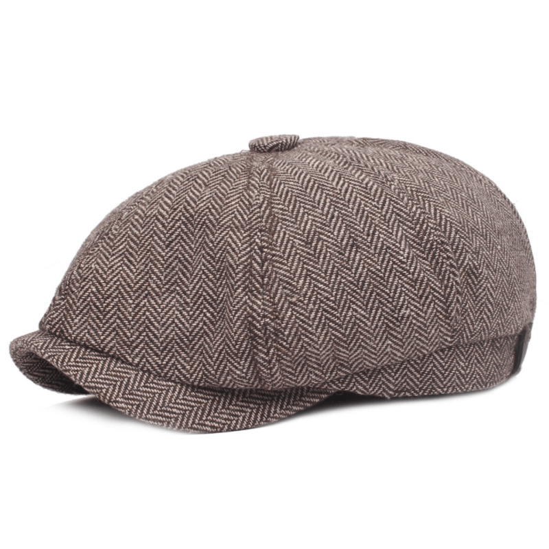 Classic Unisex Checked Newsboy Cap