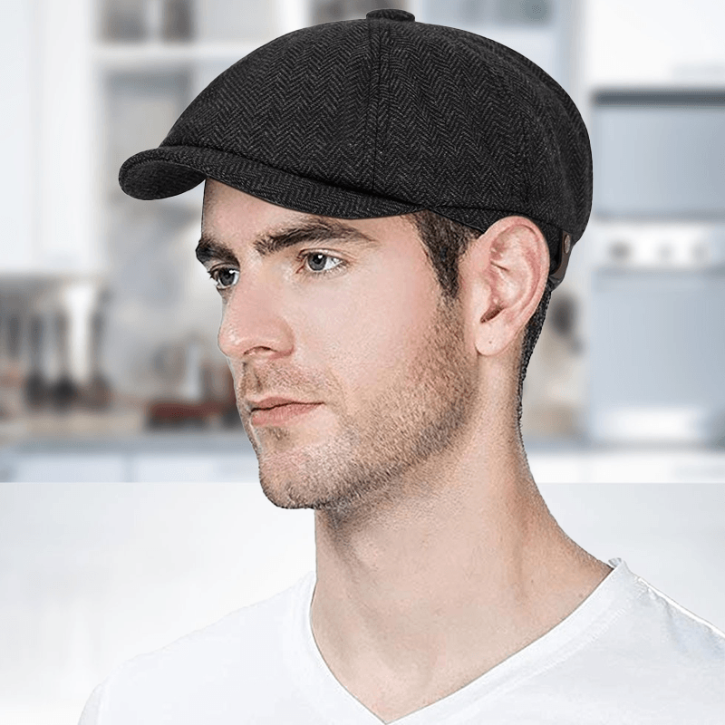 Classic Unisex Checked Newsboy Cap