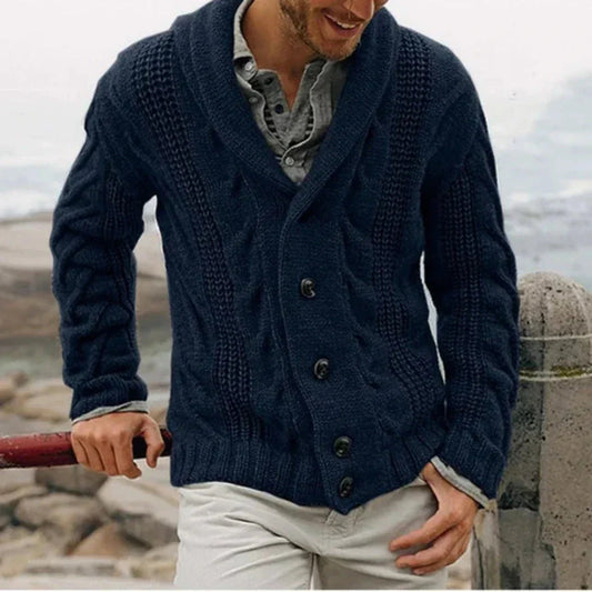 Image of Colin | Men's Shawl Collar Knit Jacket