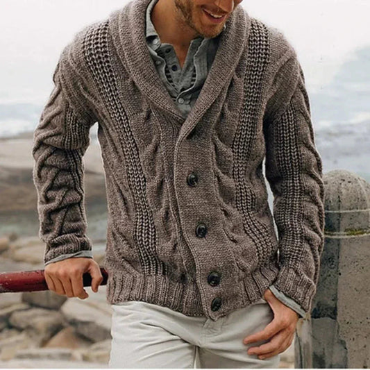 Image of Colin | Men's Shawl Collar Knit Jacket