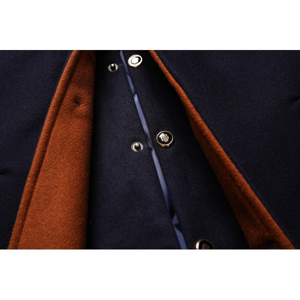 Image of Colin | Men's Stand Collar Mid-Length Coat