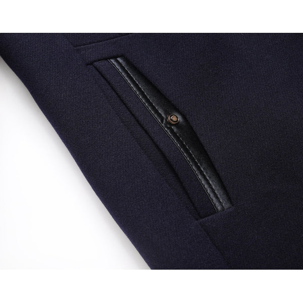Image of Colin | Men's Stand Collar Mid-Length Coat