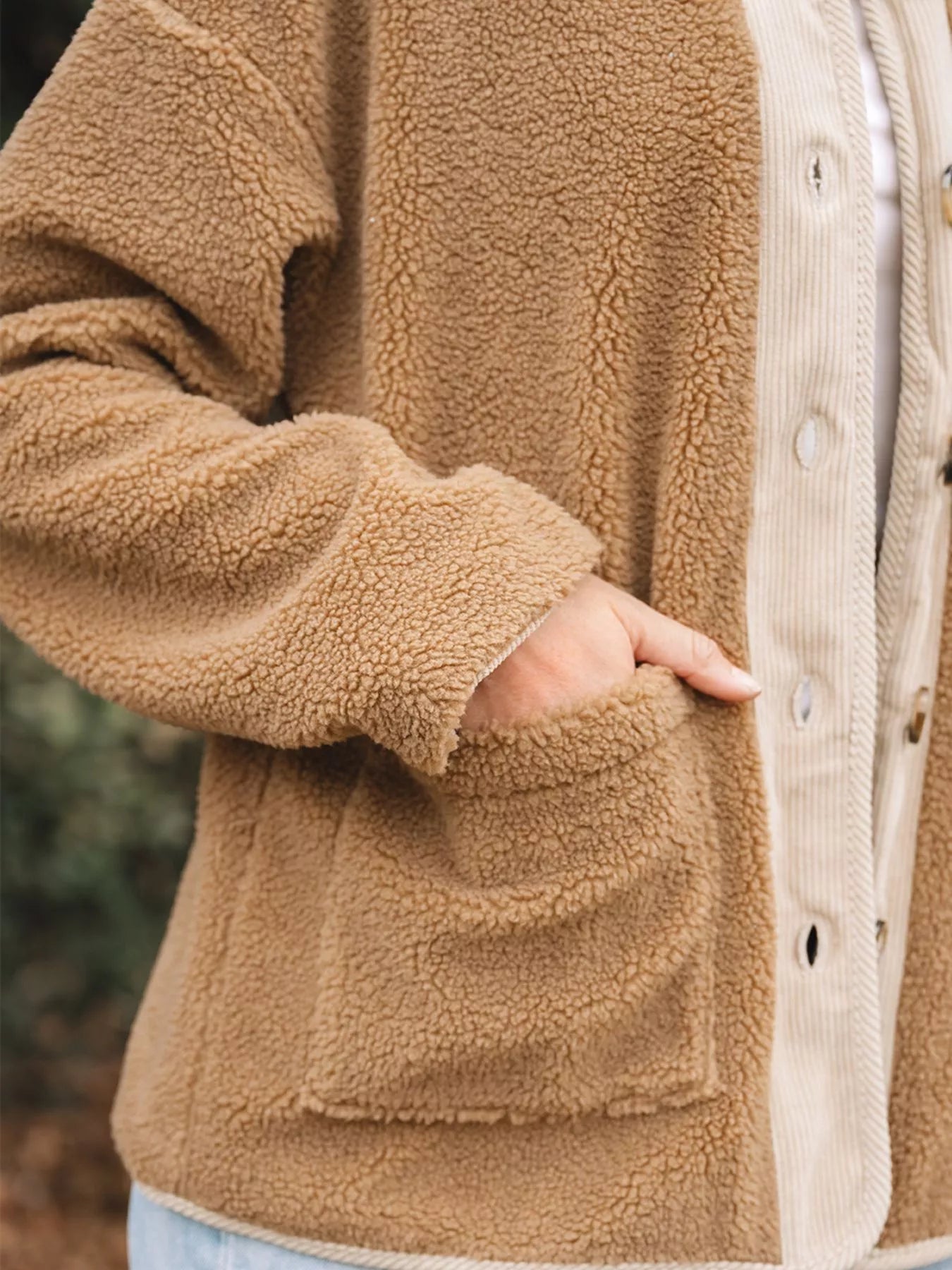 Image of Colleen | Women's Button-Down Sherpa Jacket