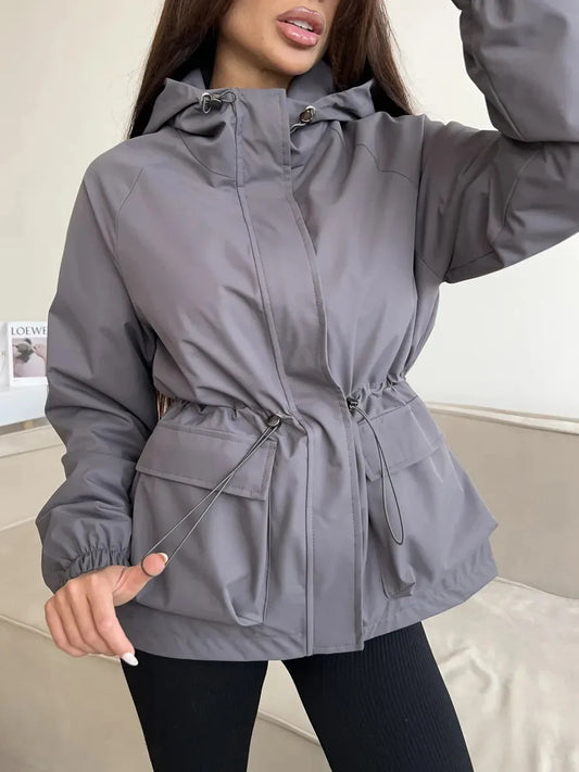Colleen | Women's Hooded A-Line Coat - Image 1