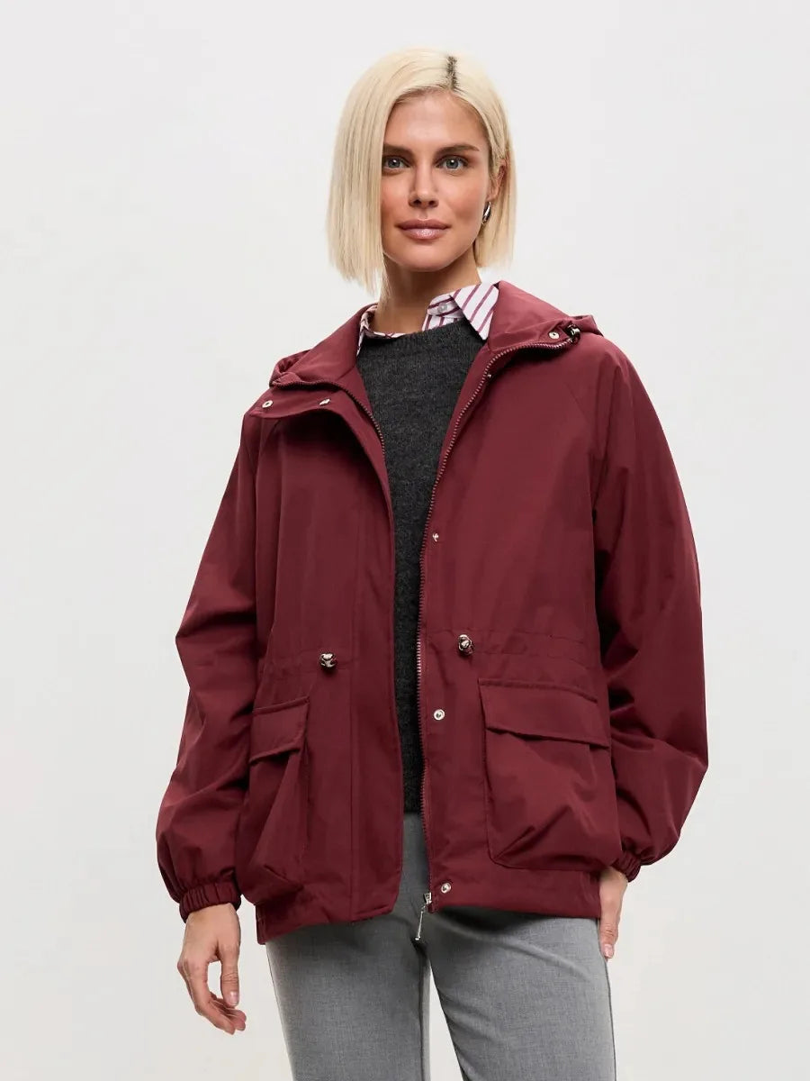 Colleen | Women's Hooded A-Line Coat - Image 1