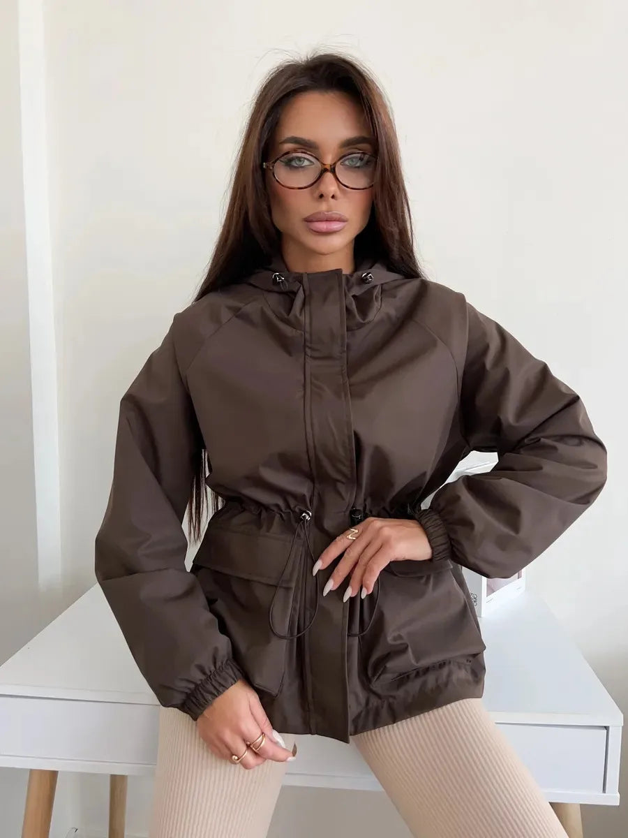 Colleen | Women's Hooded A-Line Coat - Image 1