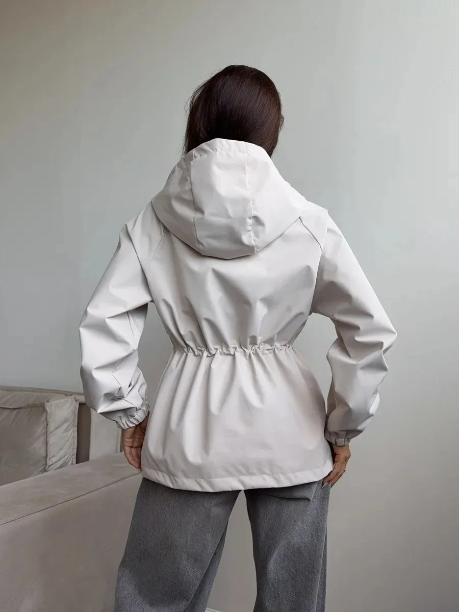 Colleen | Women's Hooded A-Line Coat - Image 2