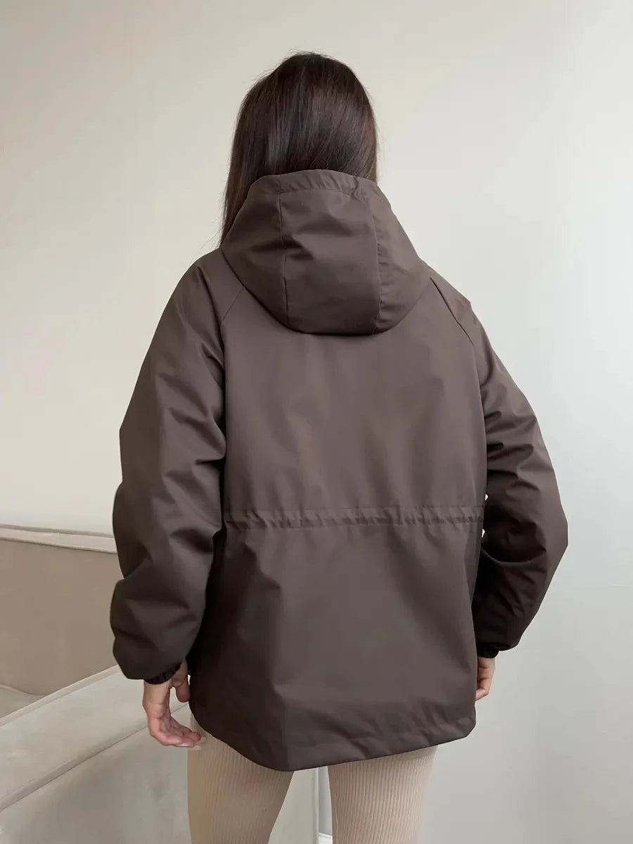 Colleen | Women's Hooded A-Line Coat - Image 2