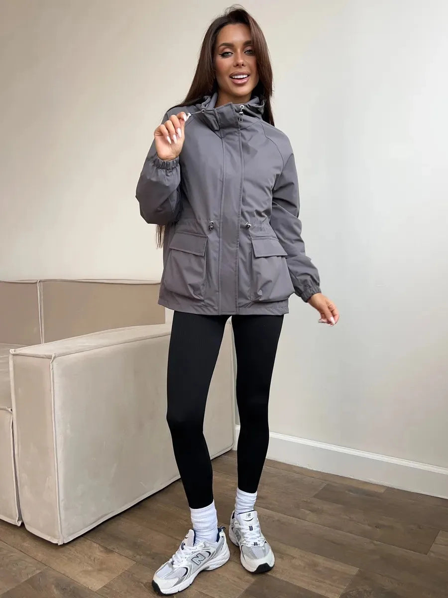 Colleen | Women's Hooded A-Line Coat - Image 3