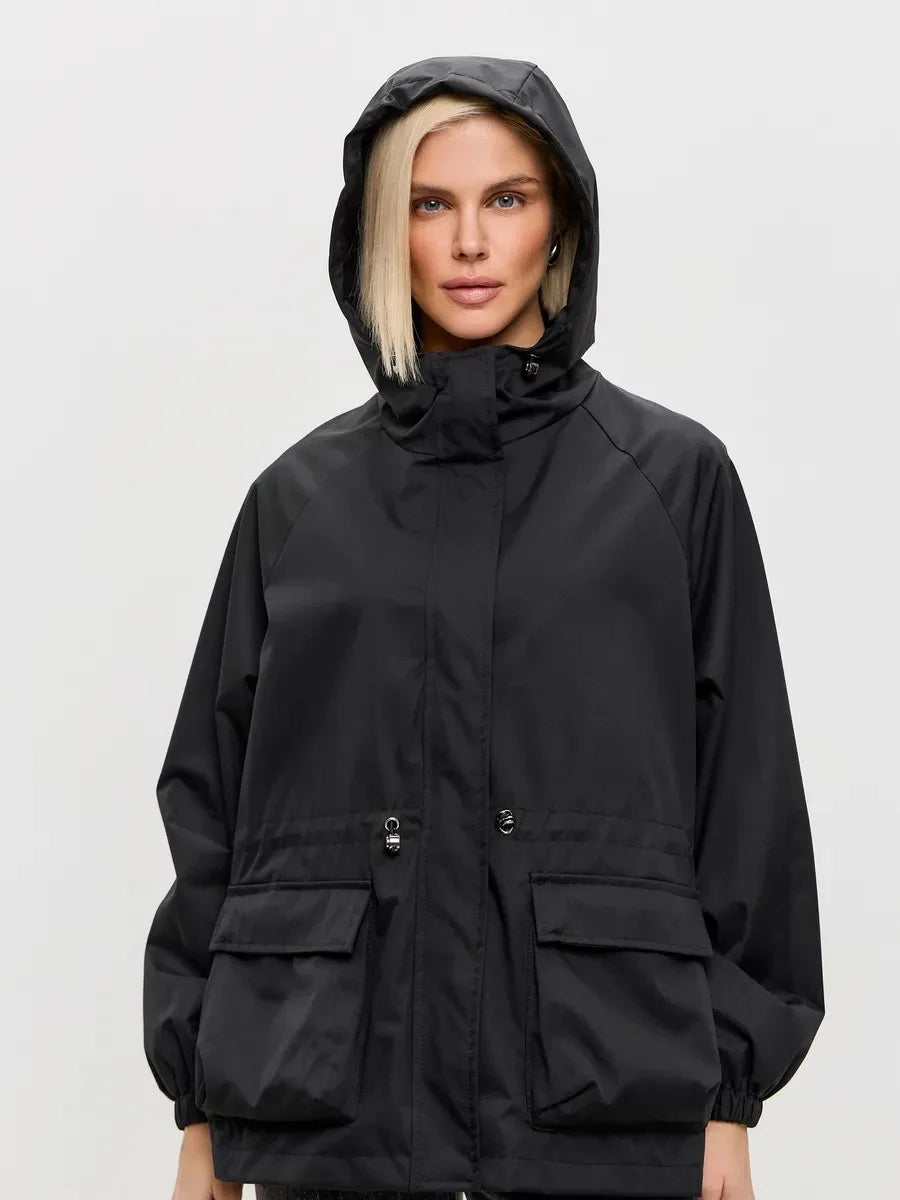 Colleen | Women's Hooded A-Line Coat - Image 3
