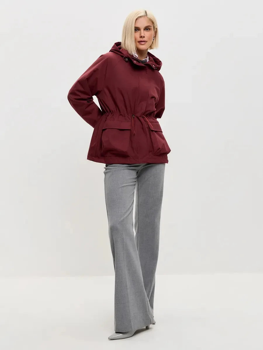 Colleen | Women's Hooded A-Line Coat - Image 3