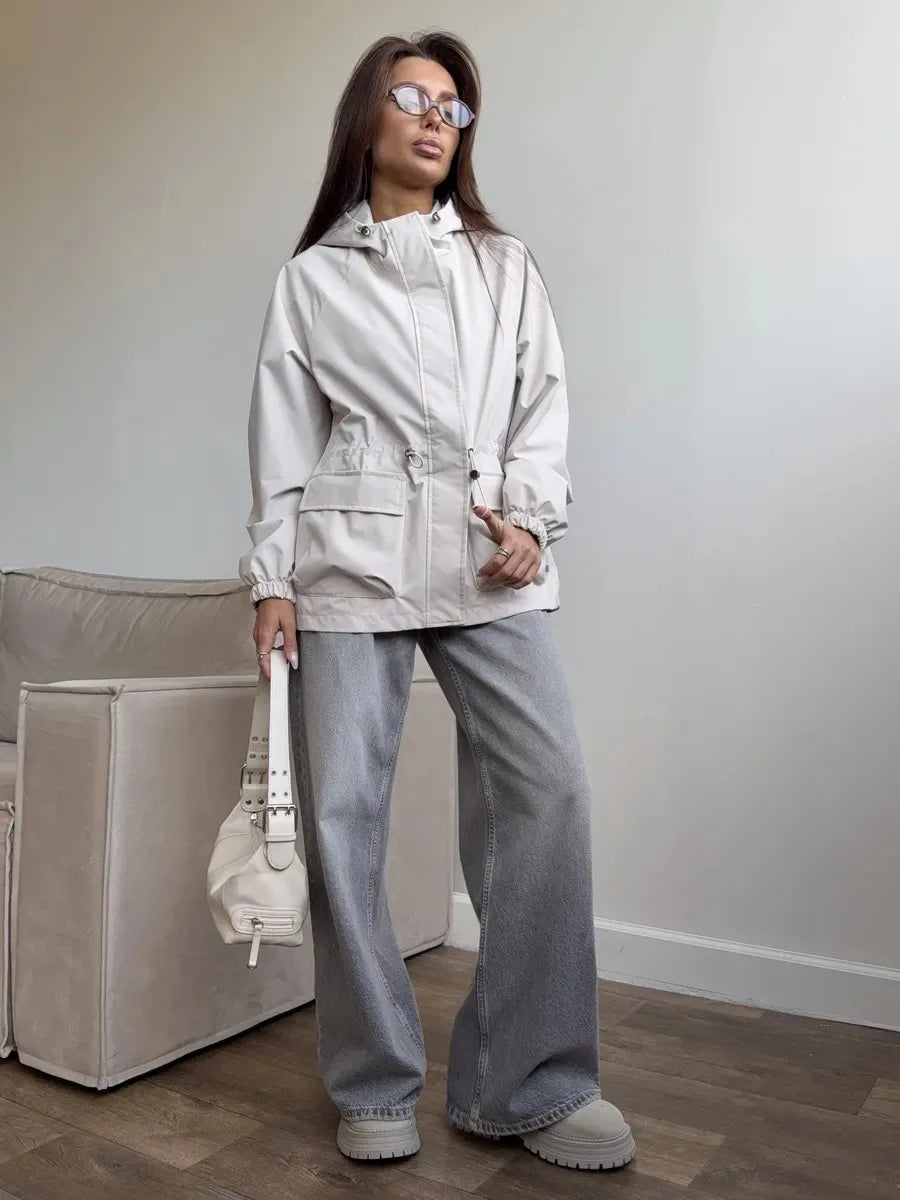 Colleen | Women's Hooded A-Line Coat - Image 3