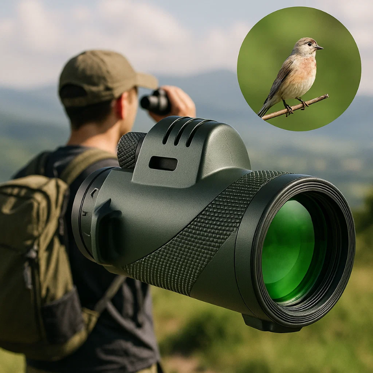Compact 600x Ultra-Zoom Monocular with HD Lens – Lightweight for Hiking, Birdwatching & Sports Events