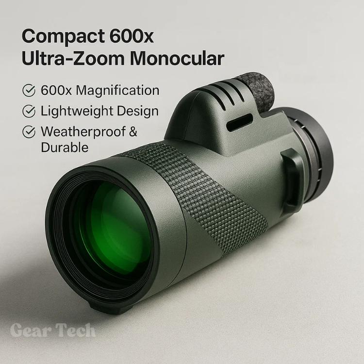 Compact 600x Ultra-Zoom Monocular with HD Lens – Lightweight for Hiking, Birdwatching & Sports Events