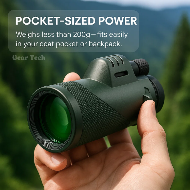 Compact 600x Ultra-Zoom Monocular with HD Lens – Lightweight for Hiking, Birdwatching & Sports Events