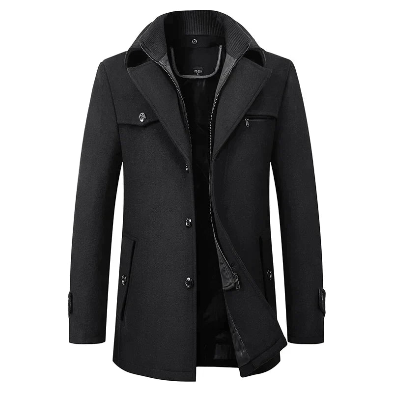 Image of Connor | Men's Mid-Length Pea Coat