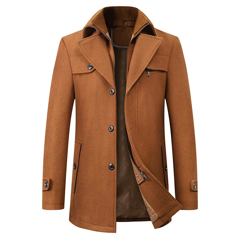 Image of Connor | Men's Mid-Length Pea Coat