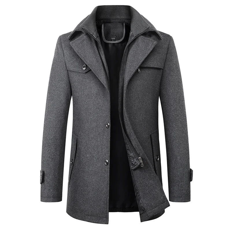 Image of Connor | Men's Mid-Length Pea Coat