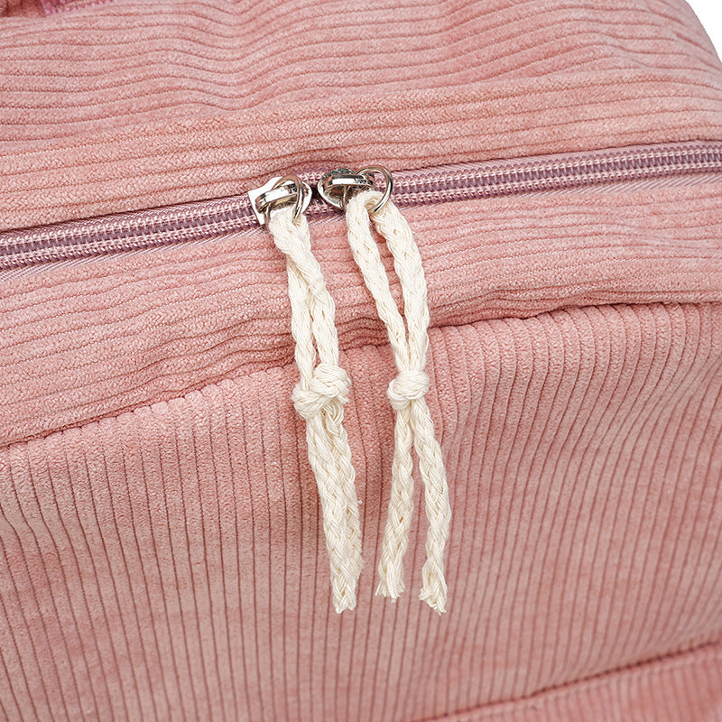 Corduroy Fabric Backpack