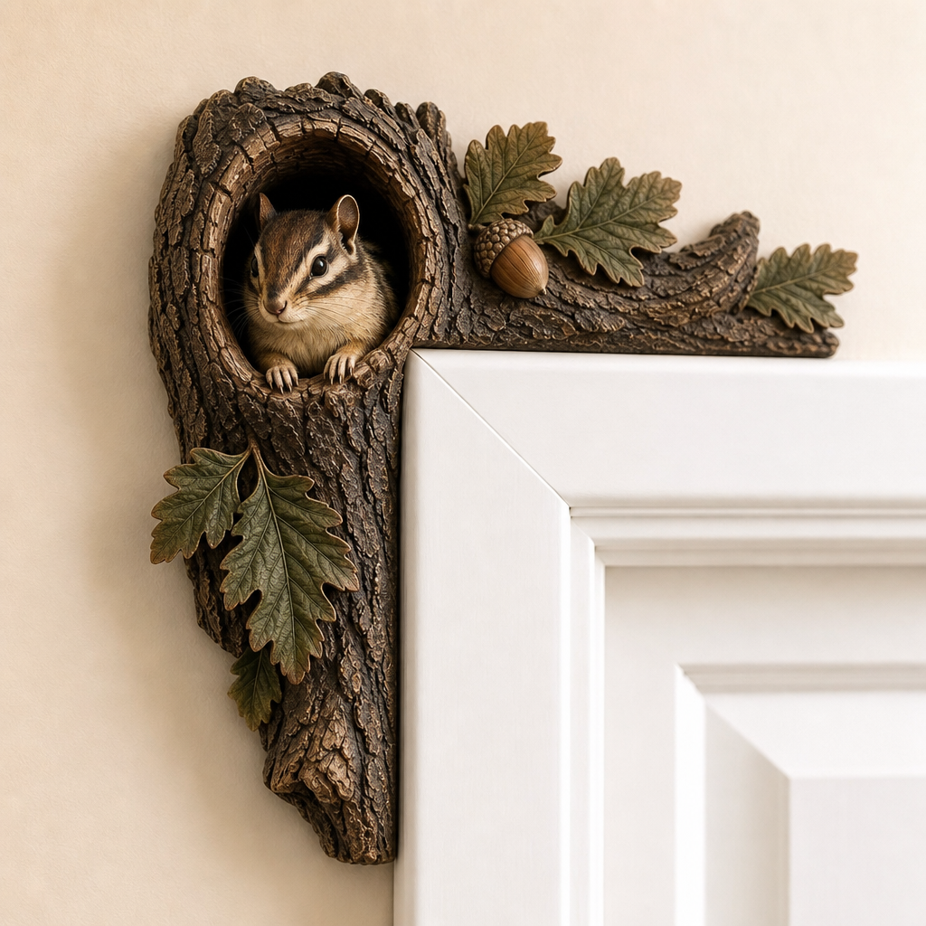 Corner-Wrap Wood Door Topper