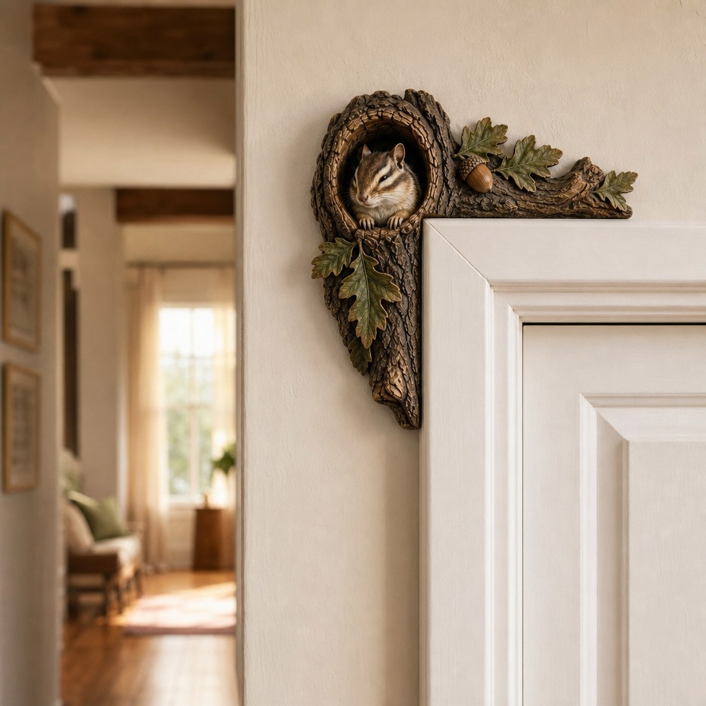 Corner-Wrap Wood Door Topper