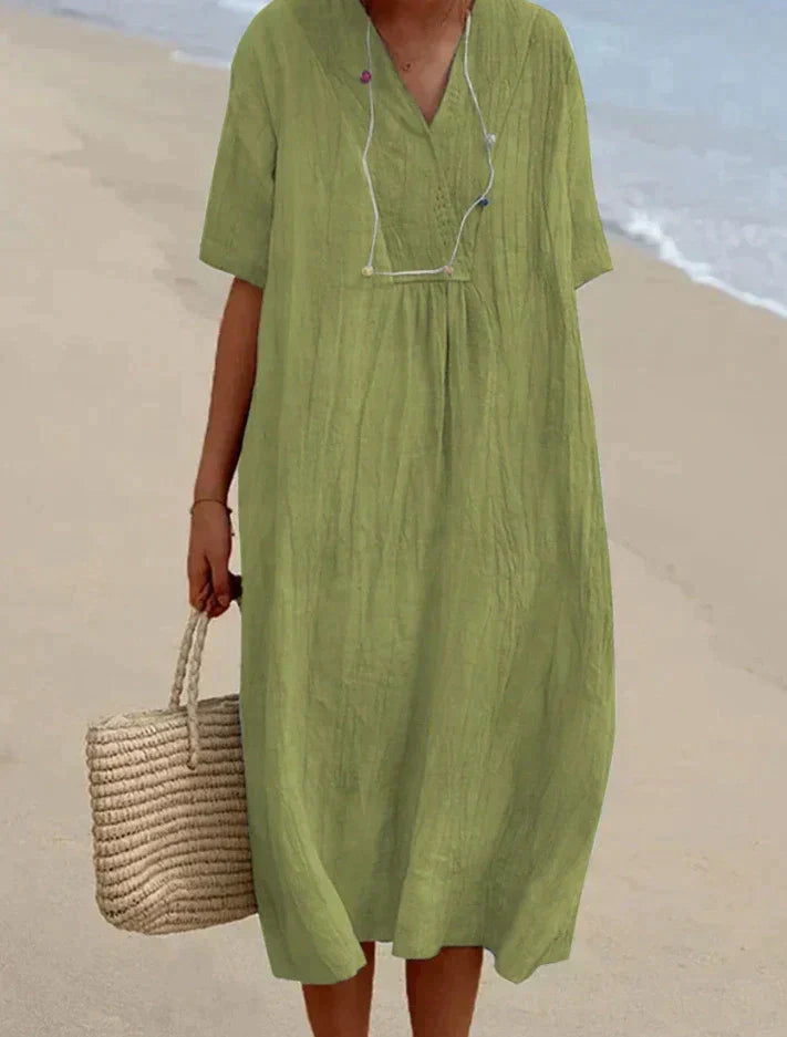 Cotton Linen Summer Dress