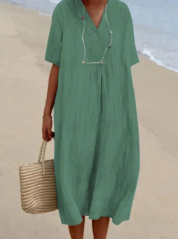 Cotton Linen Summer Dress