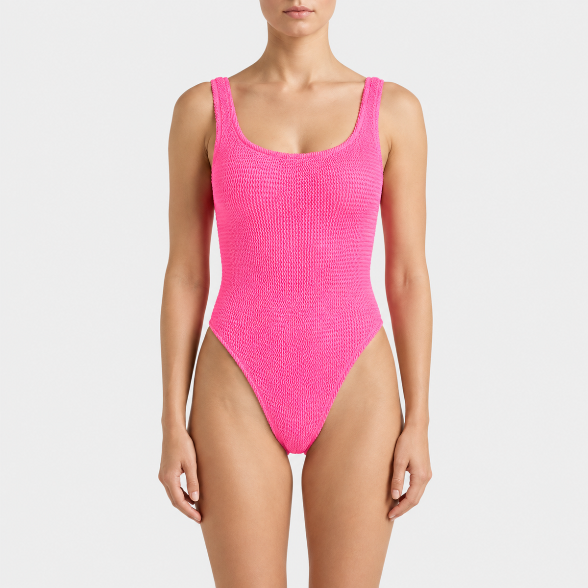 Crinkle Textured One-Piece Swimsuit