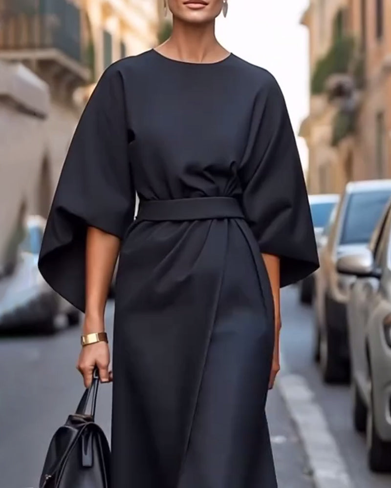 Image of Crystal | Women's Belted Midi Wrap Dress