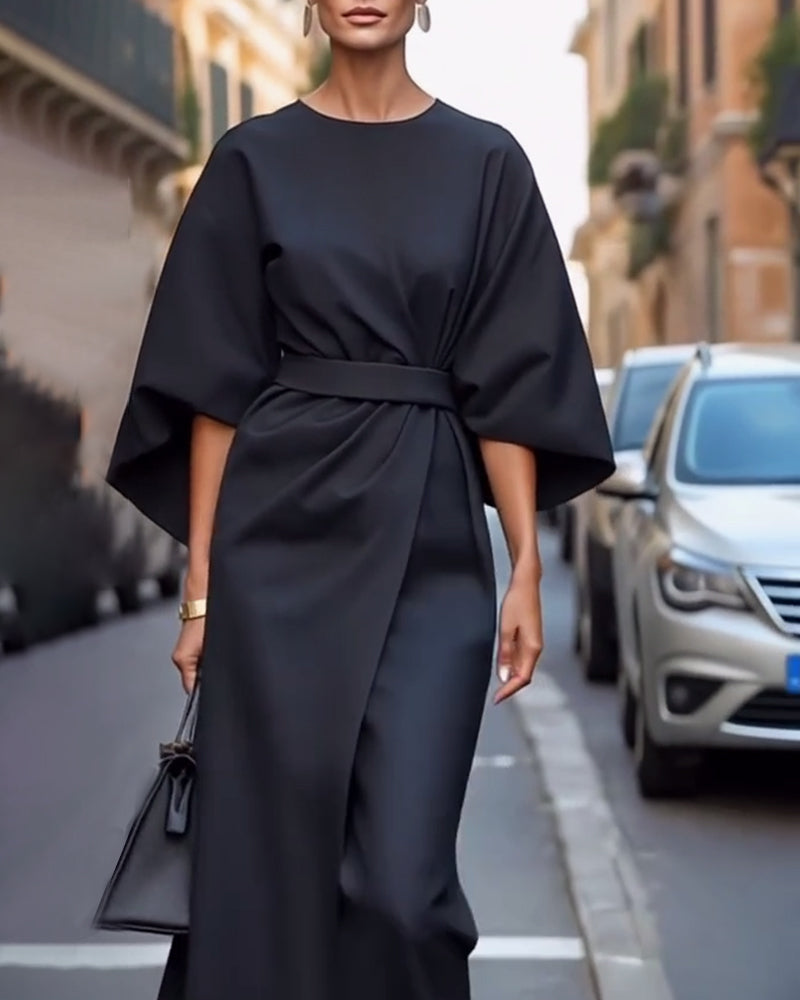 Image of Crystal | Women's Belted Midi Wrap Dress